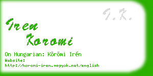 iren koromi business card